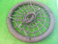 Качели-гнездо с утолщенным ободом и толстым канатом d=800