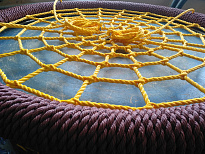 Качели-гнездо с утолщенным ободом и толстым канатом d=1200