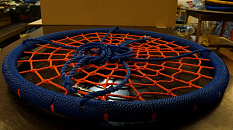 Качели-гнездо с утолщенным ободом и толстым канатом d=1000