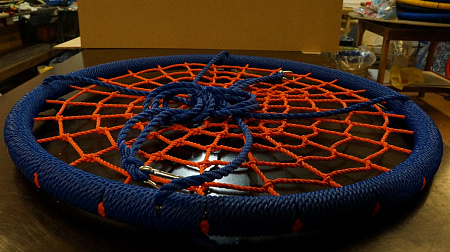 Качели-гнездо с утолщенным ободом и толстым канатом d=1000